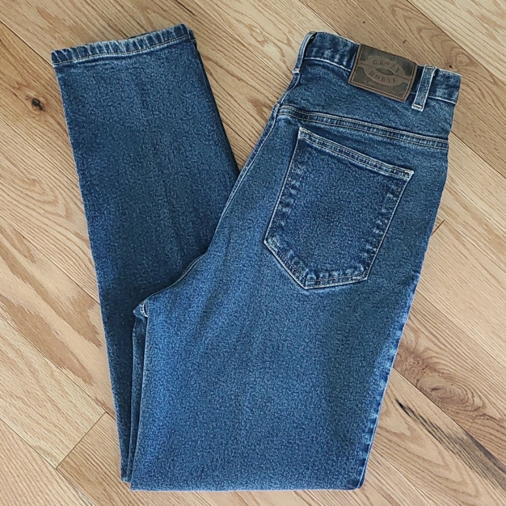 VTG High-Waisted Mom Jeans. Size 8. Crazy Horse by Liz Claiborne. EUC